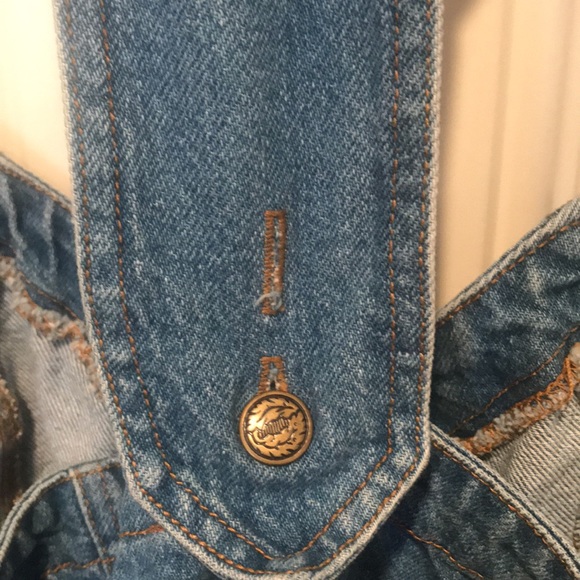 Beautiful Vintage Plus Size Denim Pinafore Dress - Picture 7 of 8